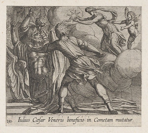 Antonio Tempesta:The Murder of Julius Caesar  from Ovid's Th-16x12"(A3) Poster