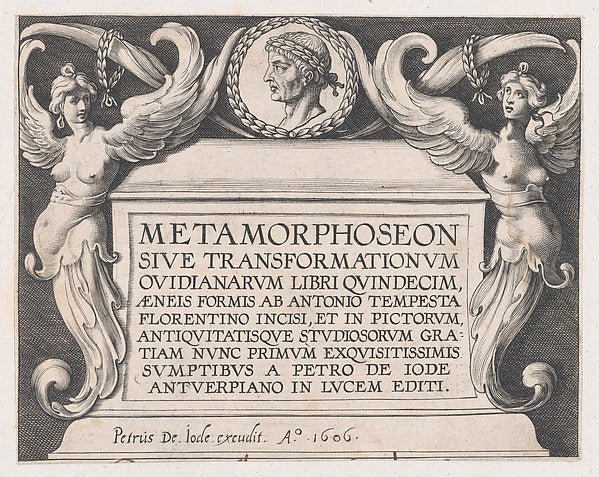 Antonio Tempesta:Titlepage to Ovid's 'Metamorphoses' 1606-16x12"(A3) Poster