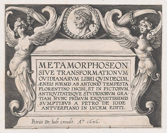 Antonio Tempesta:Titlepage to Ovid's 'Metamorphoses' 1606-16x12"(A3) Poster
