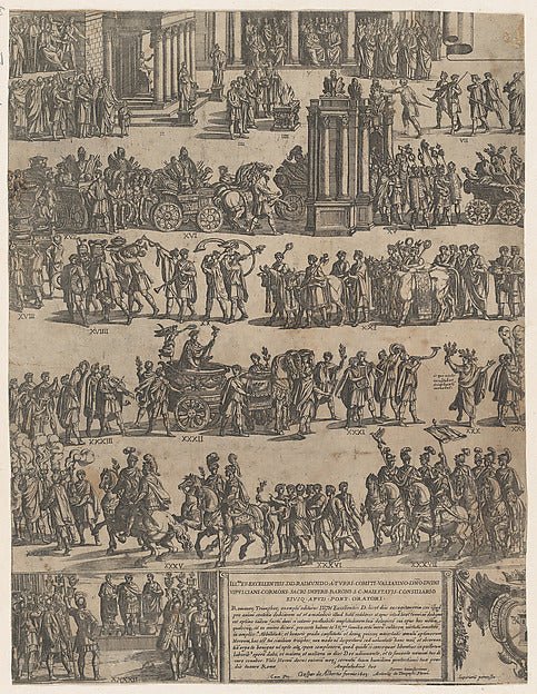 Antonio Tempesta:Triumph of a Roman Emperor 1603-16x12"(A3) Poster