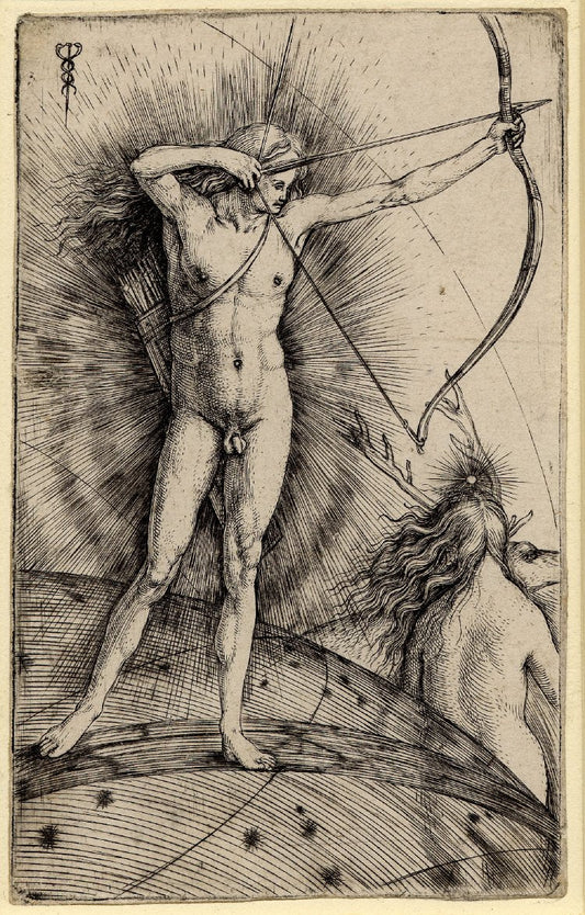 Apollo and Diana, vintage artwork by Jacopo de' Barbari, A3 (16x12") Poster Print