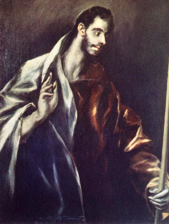 Apostle St Thomas, vintage artwork by El Greco, A3 (16x12") Poster Print