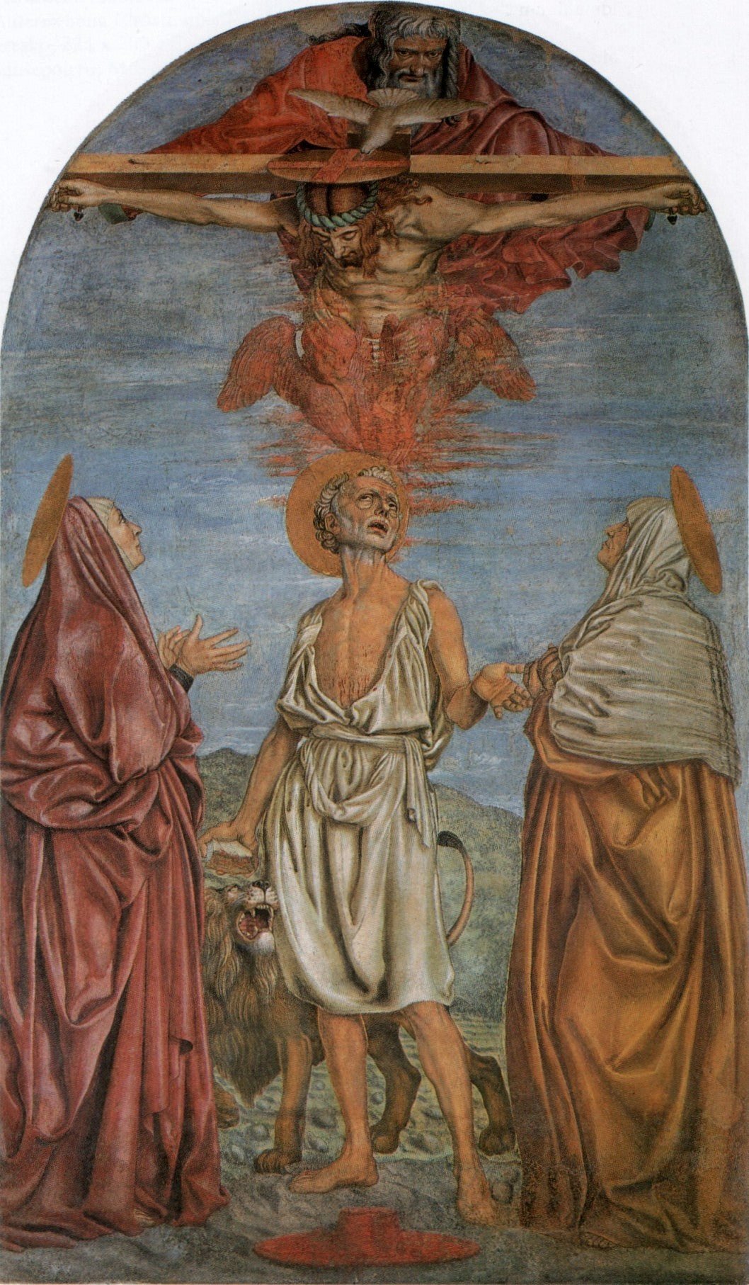 Apparition of the Trinity, vintage artwork by Andrea del Castagno, A3 (16x12") Poster Print