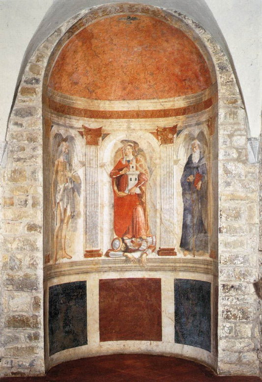 Apse fresco, vintage artwork by Domenico Ghirlandaio, A3 (16x12") Poster Print