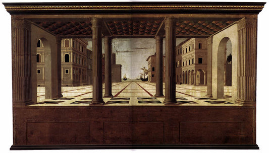 Archectural View, vintage artwork by Francesco di Giorgio Martini, A3 (16x12") Poster Print