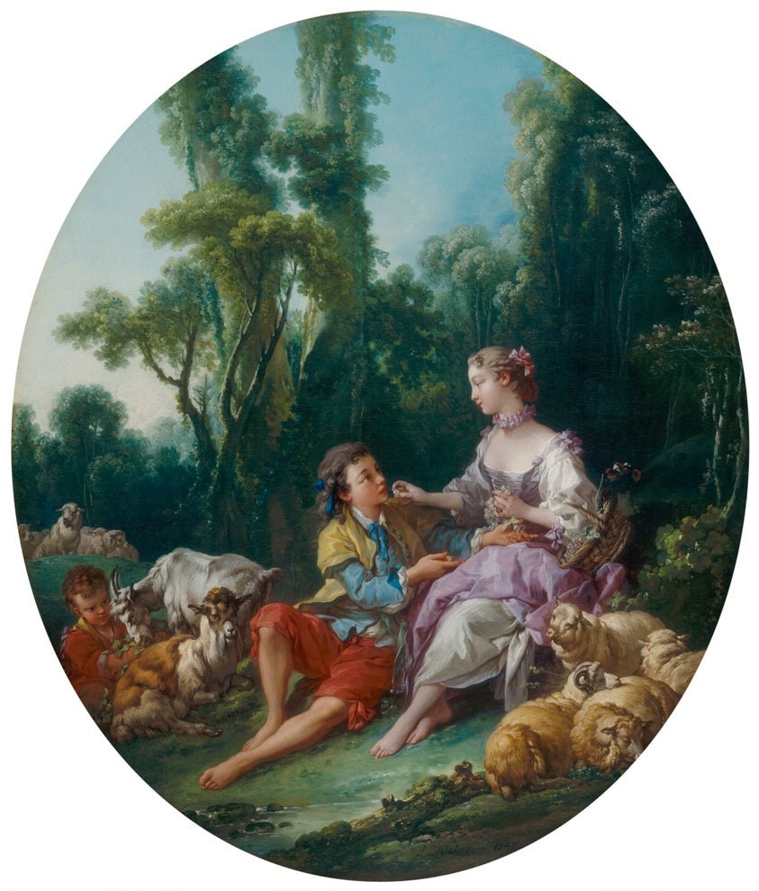 Are They Thinking about the Grape? (Pensent-ils au raisin?) by  François Boucher, 23x16"( A2 size) Poster Print