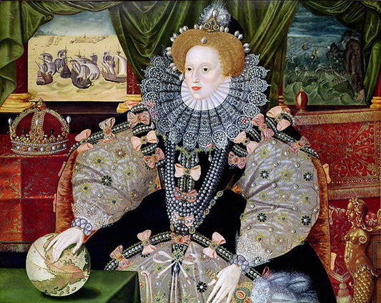 Armada Portrait of Elizabeth I, vintage artwork by George Gower, A3 (16x12") Poster Print