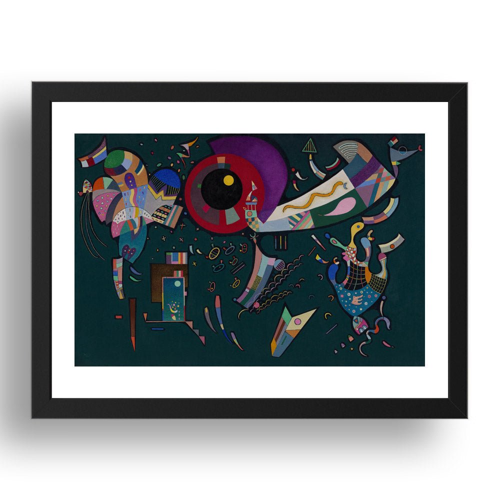  AROUND THE CIRCLE by Wassily Kandinsky, 17x13" Frame