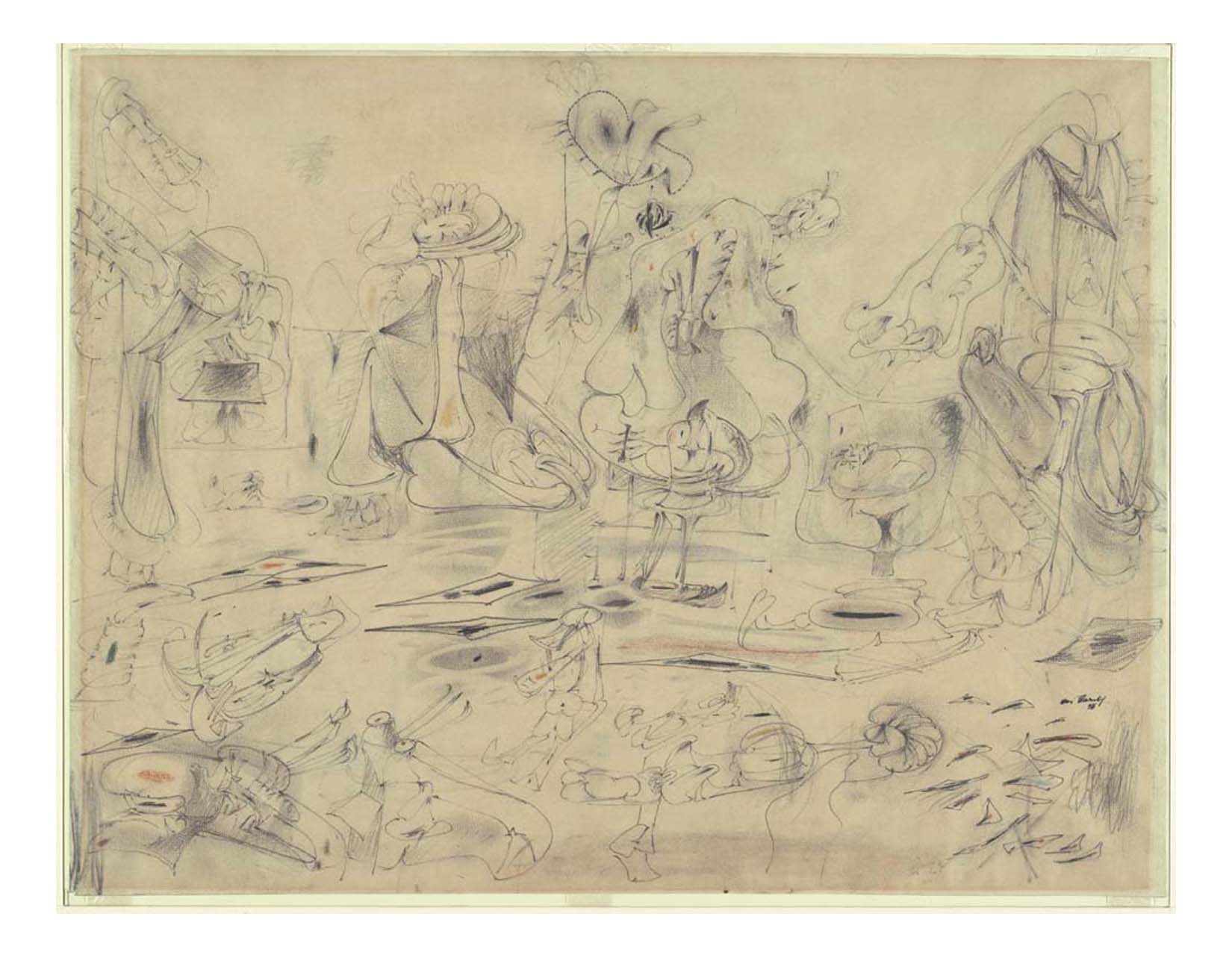 Arshile Gorky - Study for Summation, 16x12" (A3) Poster Print