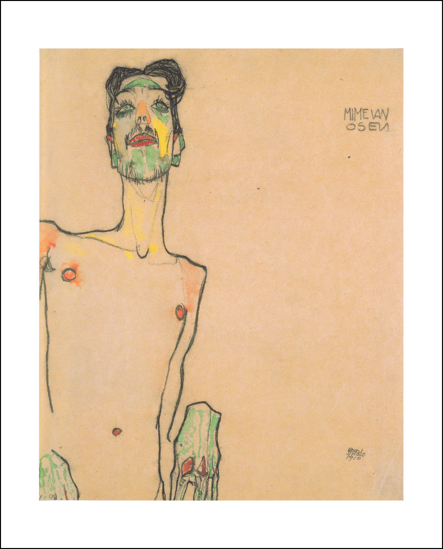 art 208 by Egon Schiele, 12x8" (A4) Poster Print