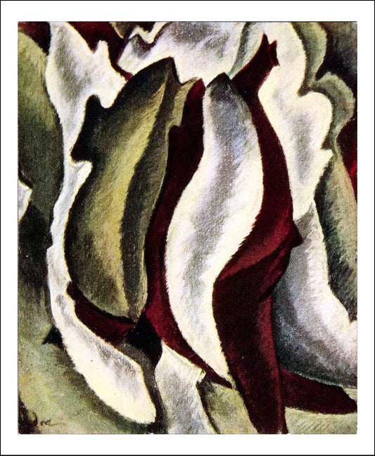 Artwok Based on Leaf Forms and Spaces by Arthur Dove, vintage art, modern poster print