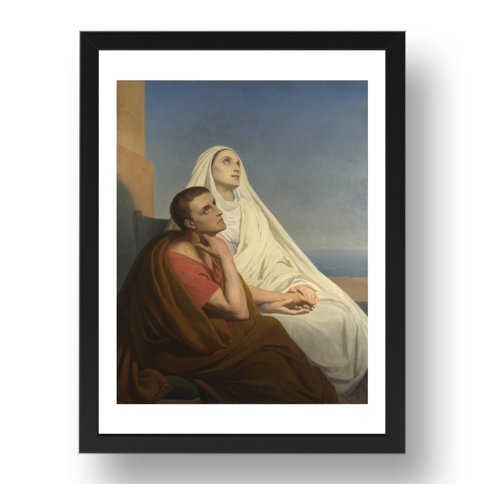 Ary Scheffer: Saints Augustine and Monica, Poster in 17x13"(A3) Frame