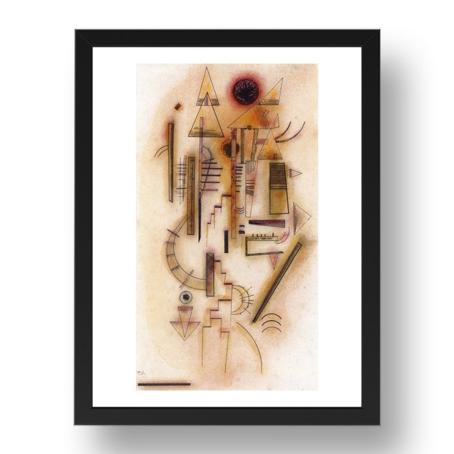 Ascent 1929 by Wassily Kandinsky, 17x13" Frame