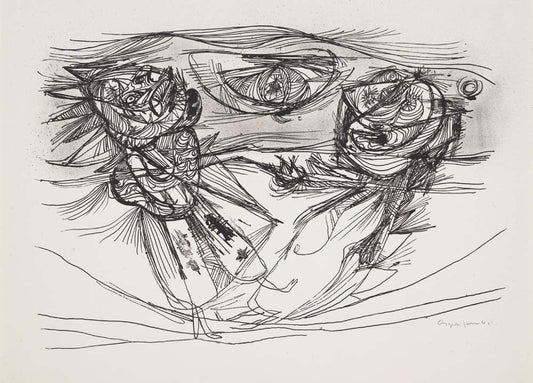 Asger Jorn - Untitled from 8 Lithografier vintage art, A3 (16x12")  Poster Print 