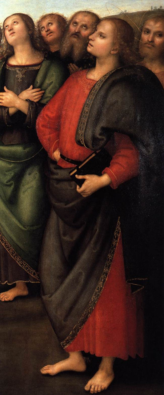 Assumption of the Virgin (detail), vintage artwork by Perugino, A3 (16x12") Poster Print