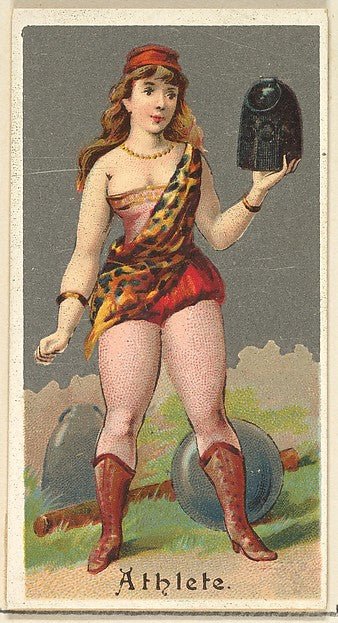 :Athlete from the Occupations for Women series for Old Judge and Dogs Head Cigarettes 1887, vintage artwork, 16x12"(A3) Poster Print