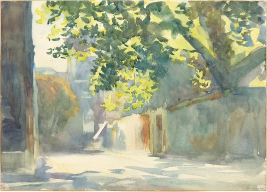 Attributed to John Singer Sargent:Sunlit Wall Under a Tree,16x12"(A3) Poster