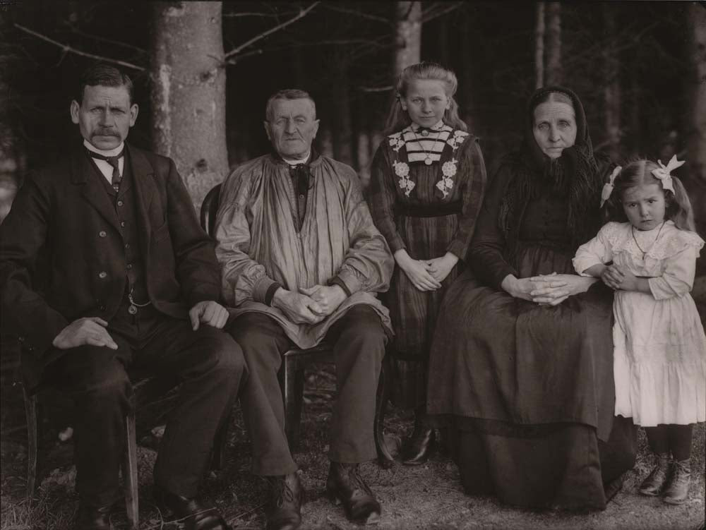 August Sander - Farming Generations, vintage historic photograph, modern poster print