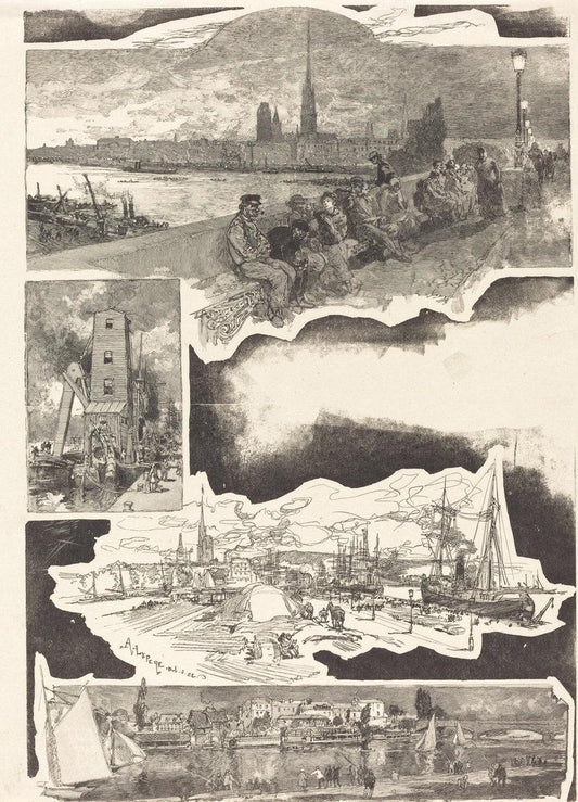 Auguste Lepère:Rouen,16x12"(A3) Poster