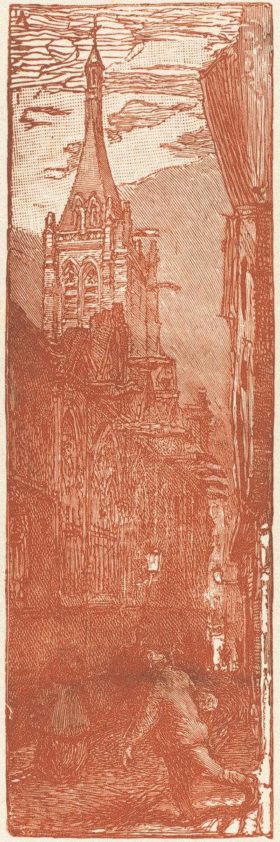 Auguste Lepère:Saint-Severin,16x12"(A3) Poster