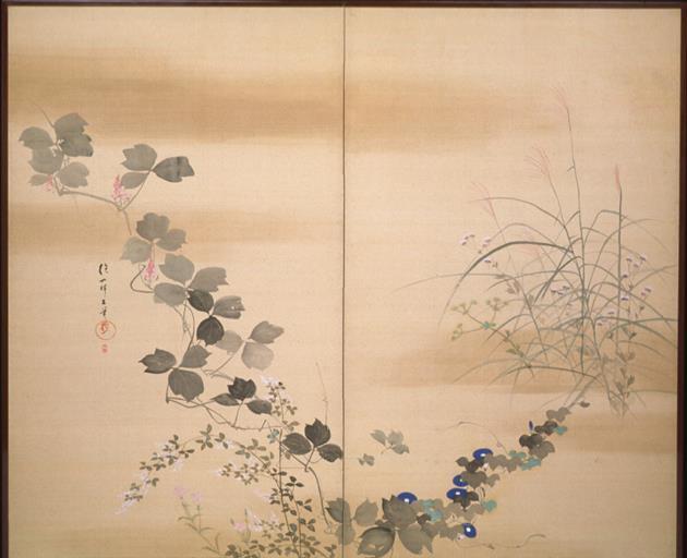 Autumn Grasses by Sakai Hoitsu, vintage art, modern poster print