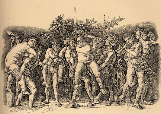 Bacchanal with Silenus, vintage artwork by Andrea Mantegna, A3 (16x12") Poster Print