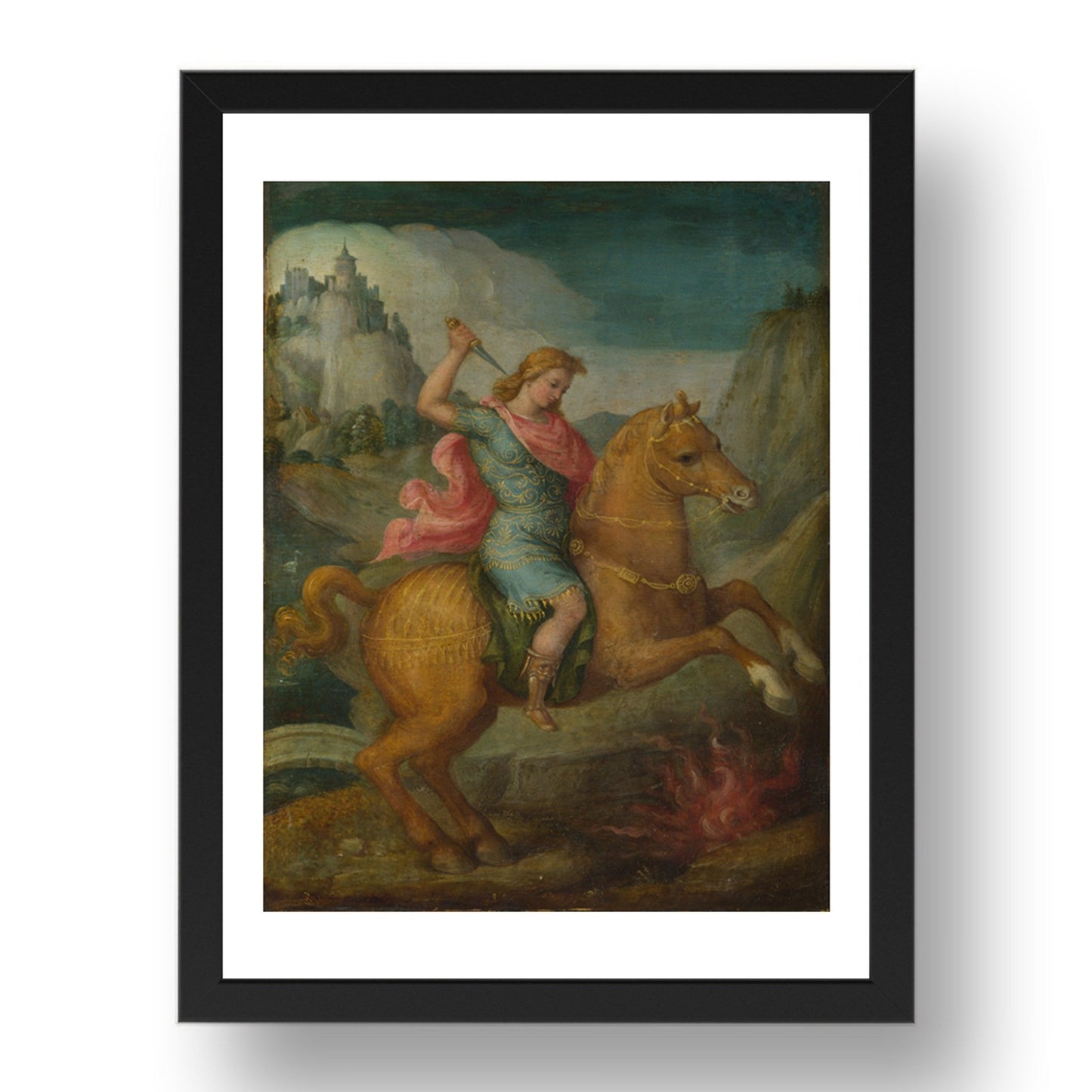 Bacchiacca: Marcus Curtius, Poster in 17x13"(A3) Frame