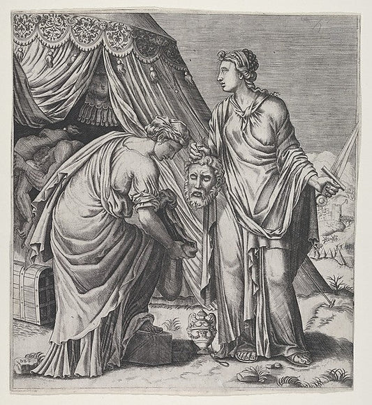 Balthazar van den Bos:Judith with the Head of Holofernes , vintage artwork, 16x12"(A3) Poster Print