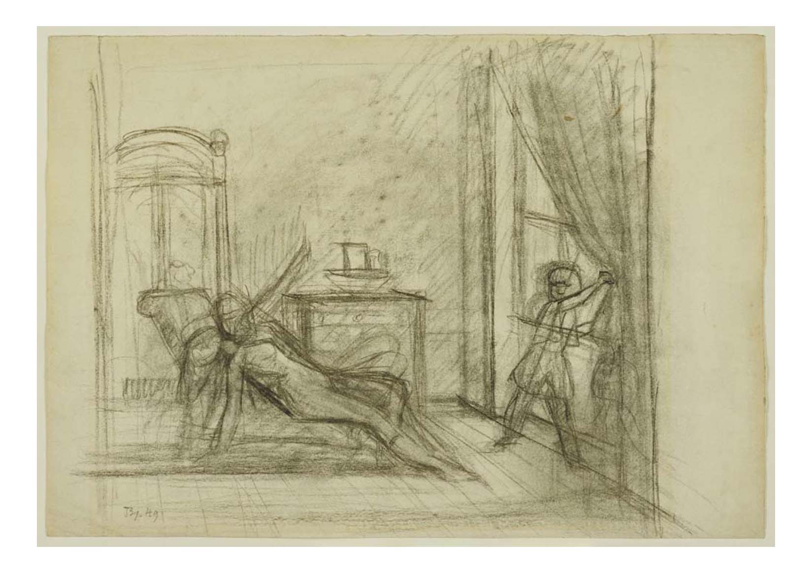 Balthus - Study for The Room, 16x12" (A3) Poster Print