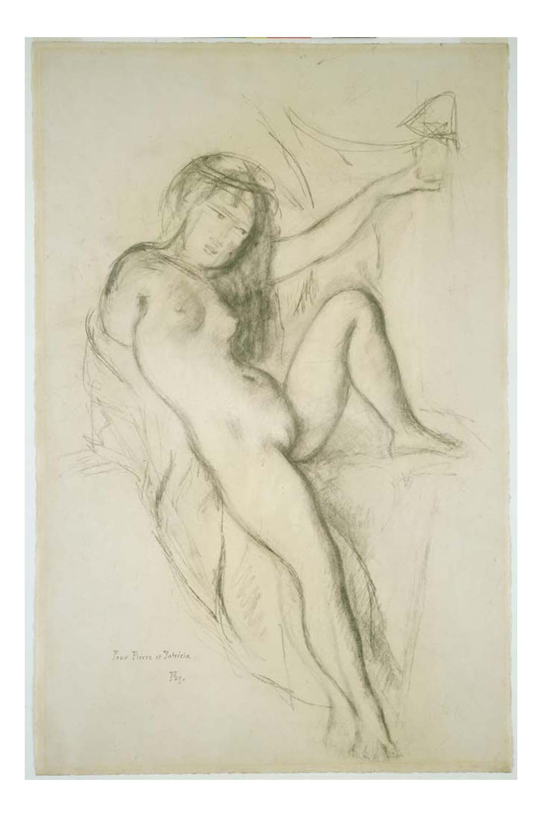 Balthus - Study of a Nude, 16x12" (A3) Poster Print