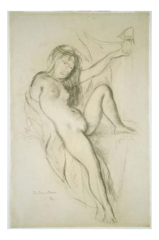 Balthus - Study of a Nude, 16x12" (A3) Poster Print