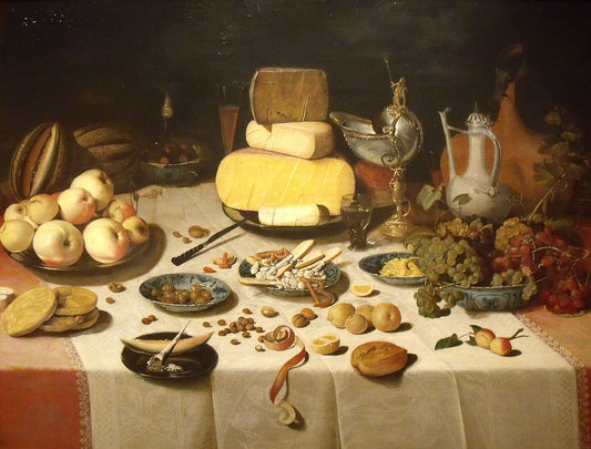 Banquet Piece, vintage artwork by Floris van Dijck, 12x8" (A4) Poster