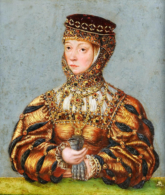 Barbara Radziwill, vintage artwork by Lucas Cranach the Younger, A3 (16x12") Poster Print