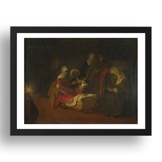 Barent Fabritius: The Naming of Saint John the Baptist, Poster in 17x13"(A3) Frame