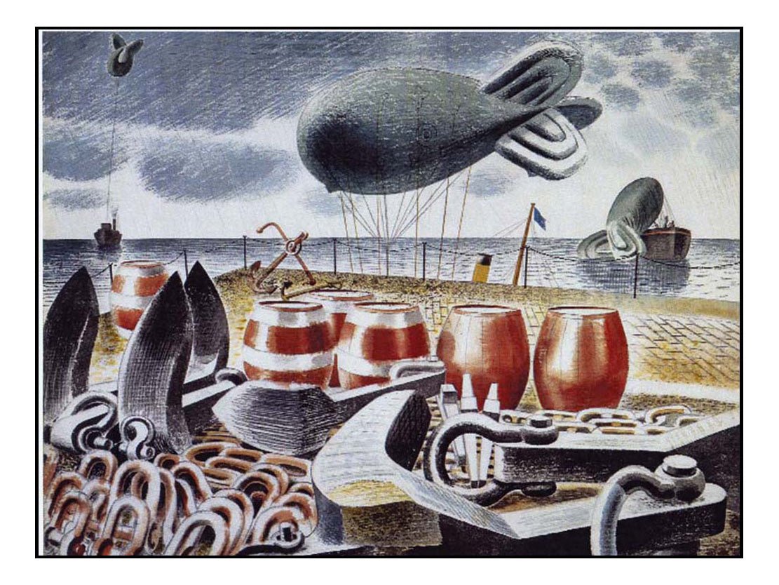 Barrage Balloons, World War 2 - WW2 War Artist Captain Eric Ravilious 