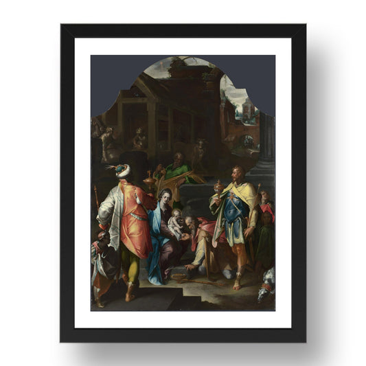 Bartholomaeus Spranger: The Adoration of the Kings, Poster in 17x13"(A3) Frame