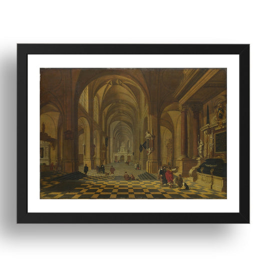 Bartholomeus van Bassen: Interior of a Church, Poster in 17x13"(A3) Frame