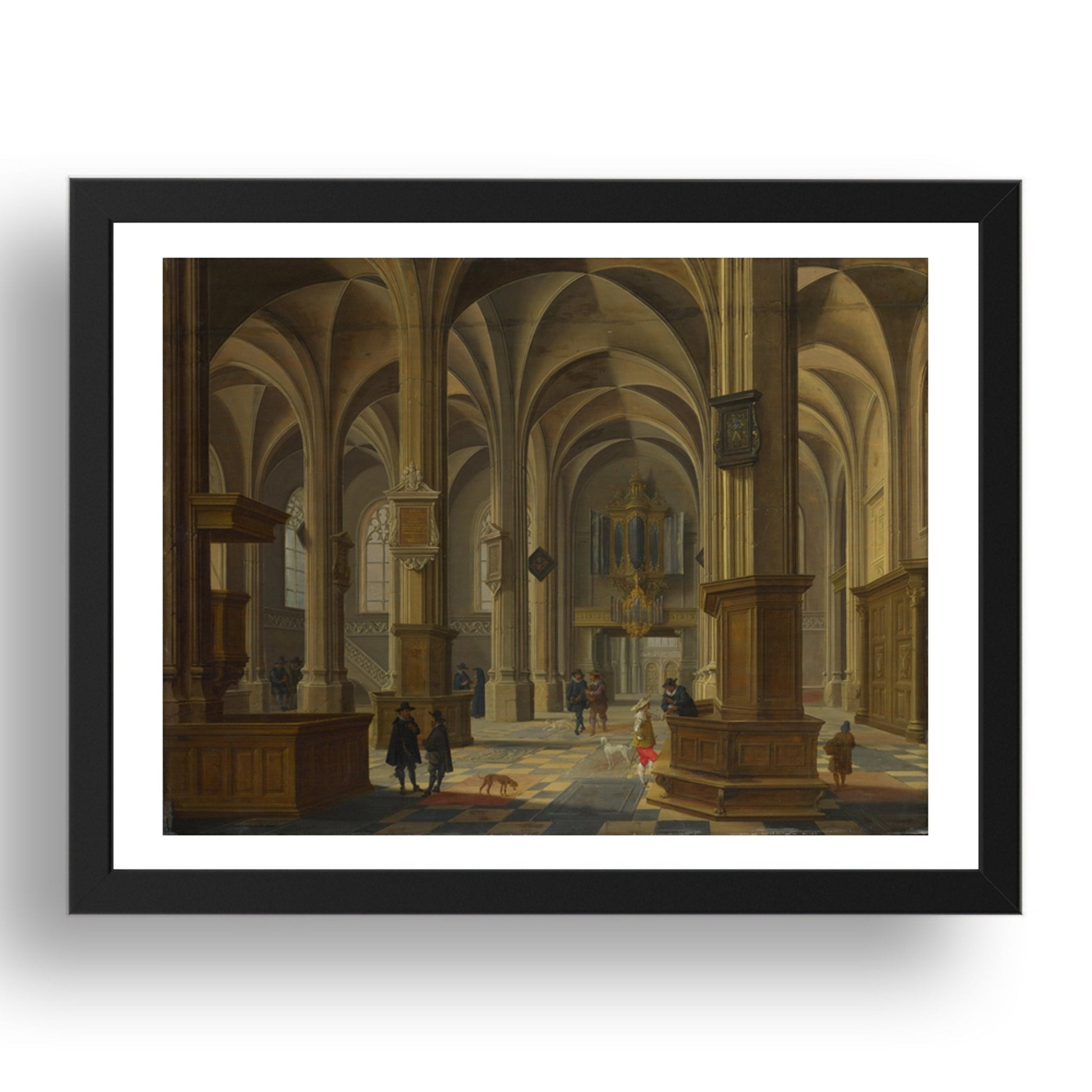 Bartholomeus van Bassen: Interior of St Cunerakerk, Rhenen, Poster in 17x13"(A3) Frame