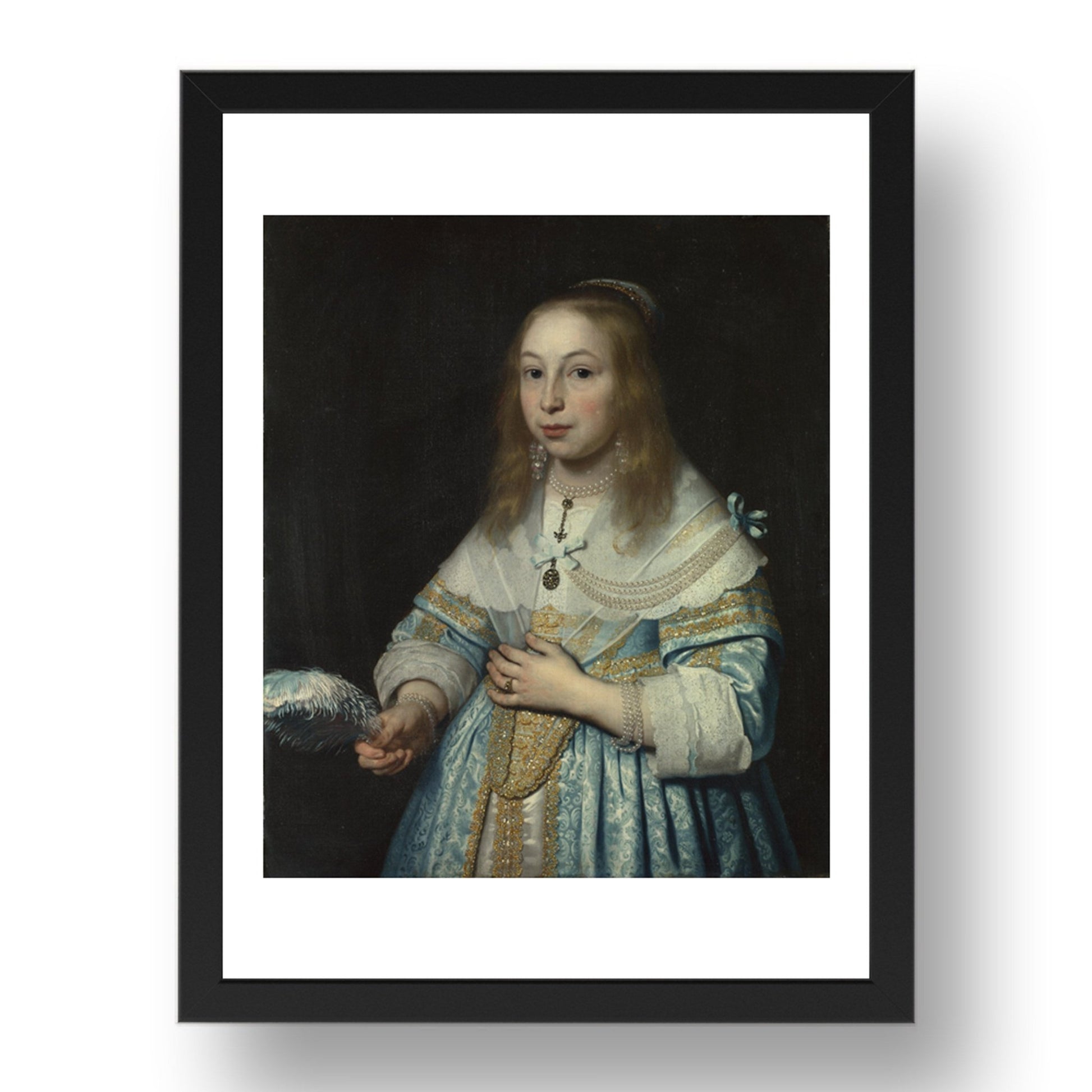 Bartholomeus van der Helst: Portrait of a Girl, Poster in 17x13"(A3) Frame