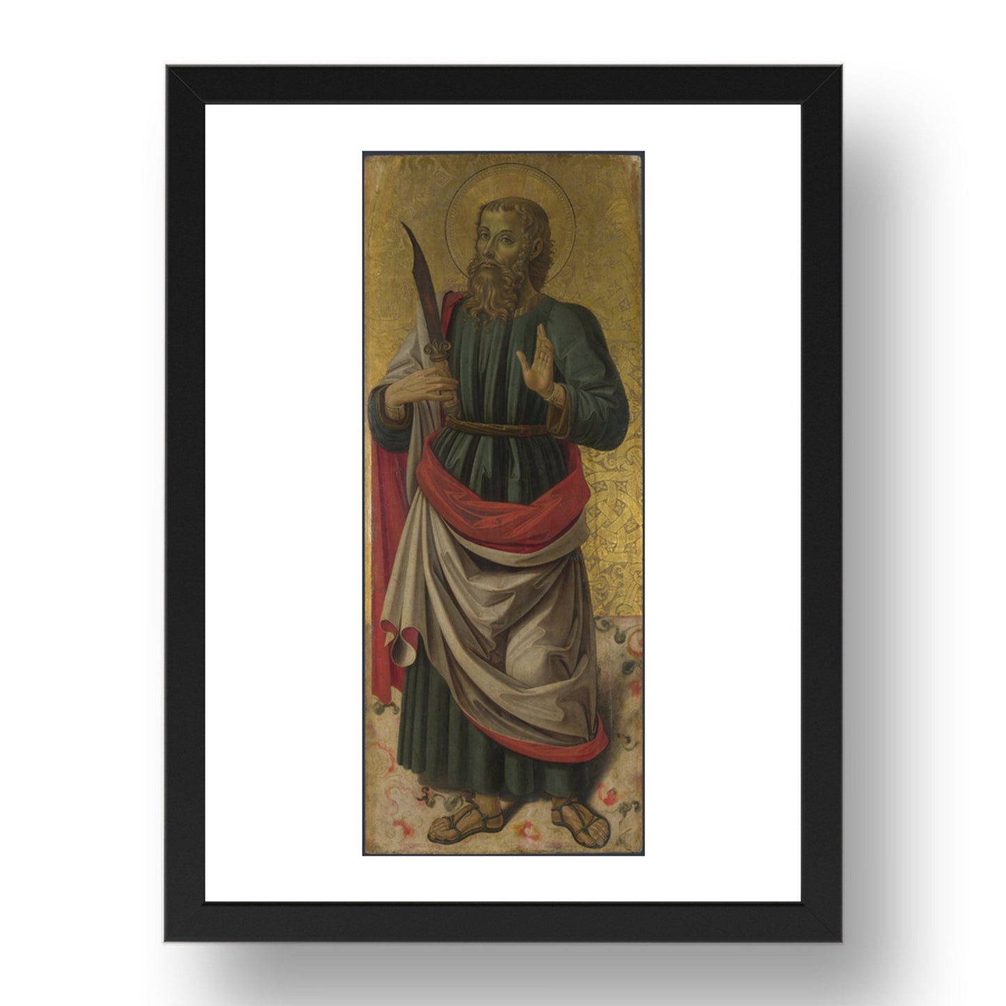 Bartolomeo Caporali: Saint Bartholomew, Poster in 17x13"(A3) Frame