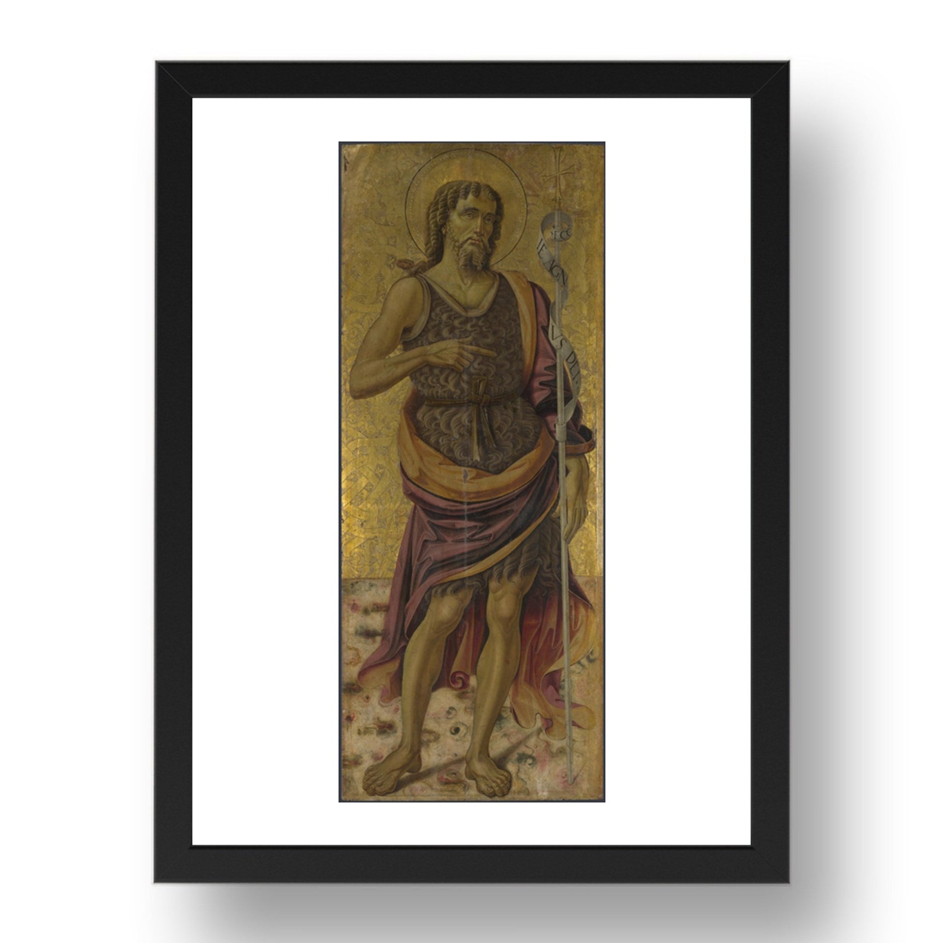 Bartolomeo Caporali: The Virgin and Child with Saints, Angels and a Donor, Poster in 17x13"(A3) Frame