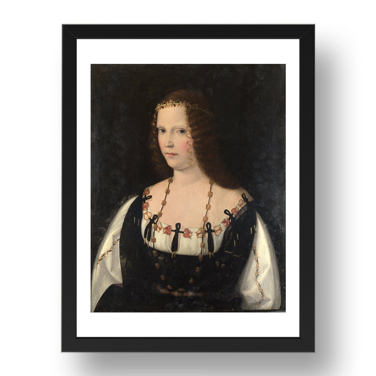 Bartolomeo Veneto: Portrait of a Young Lady, Poster in 17x13"(A3) Frame