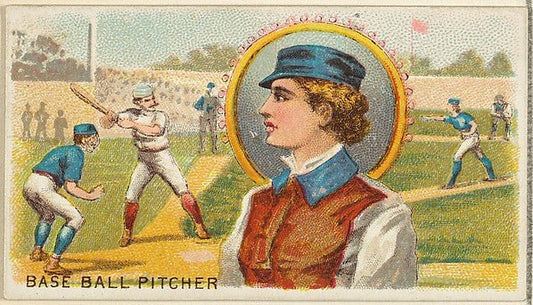 :Baseball Pitcher from the Games and Sports series for Old Judge Cigarettes 1889, vintage artwork, 16x12"(A3) Poster Print