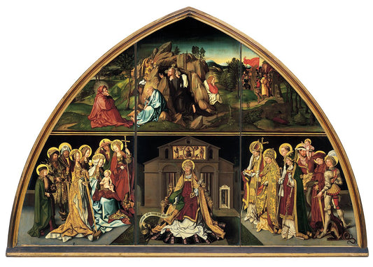 Basilica Saint Pietro, vintage artwork by Hans Burgkmair, A3 (16x12") Poster Print