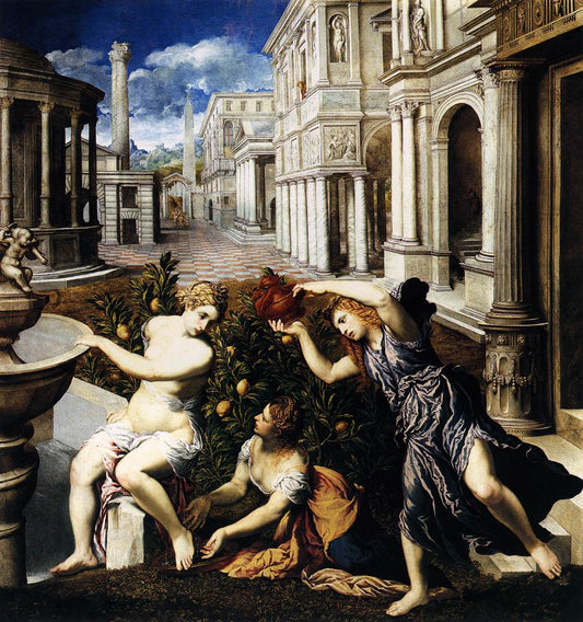 Bathsheba Bathing, vintage artwork by Paris Bordone, A3 (16x12") Poster Print
