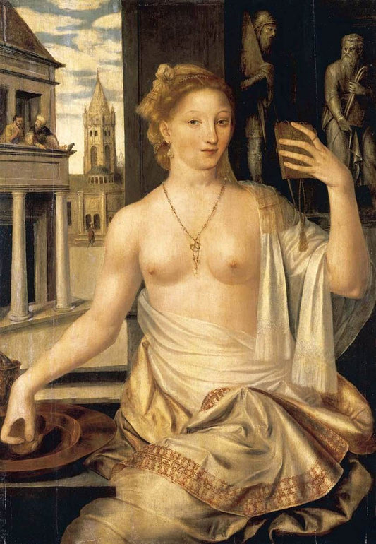 Bathsheba Observed by  King David, vintage artwork by Jan Massys, A3 (16x12") Poster Print