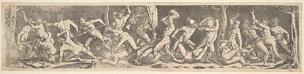Battle for the Banner  early 16th cent-Barthel Beham , vintage art, A3 (16x12") Poster Print