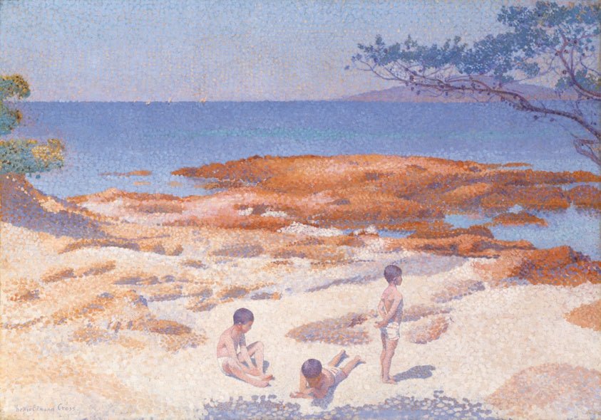 Beach at Cabasson (Baigne-Cul) by  Henri Edmond Cross, 23x16"( A2 size) Poster Print