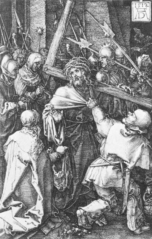 Bearing of the Cross (No. 10), vintage artwork by Albrecht Dürer, A3 (16x12") Poster Print