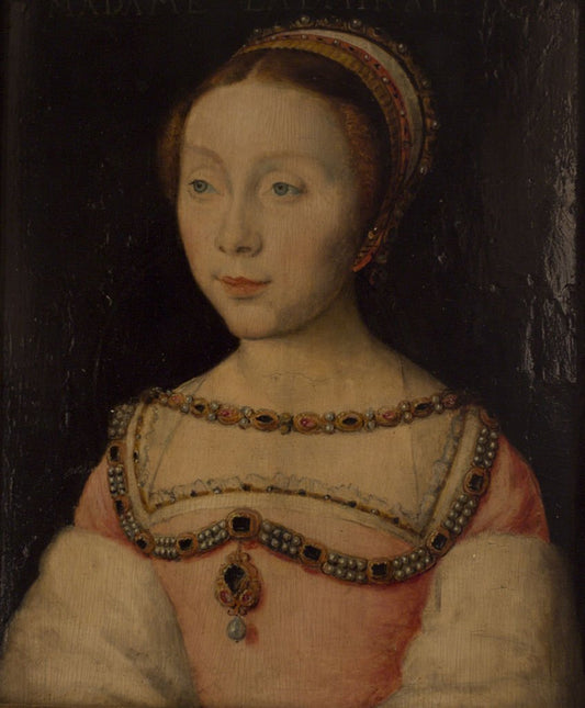 Beatrix Pacheco, Comtesse of Entremont, vintage artwork by Claude Corneille de Lyon, A3 (16x12") Poster Print